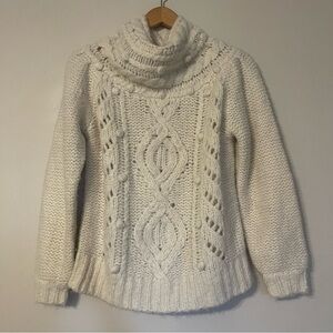 J. Crew Collection bauble cable knit mock neck chunky sweater xs